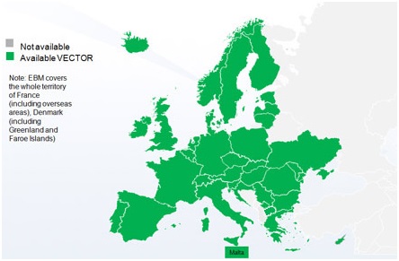Grafika przedstawiająca przeglądową mapę Europy