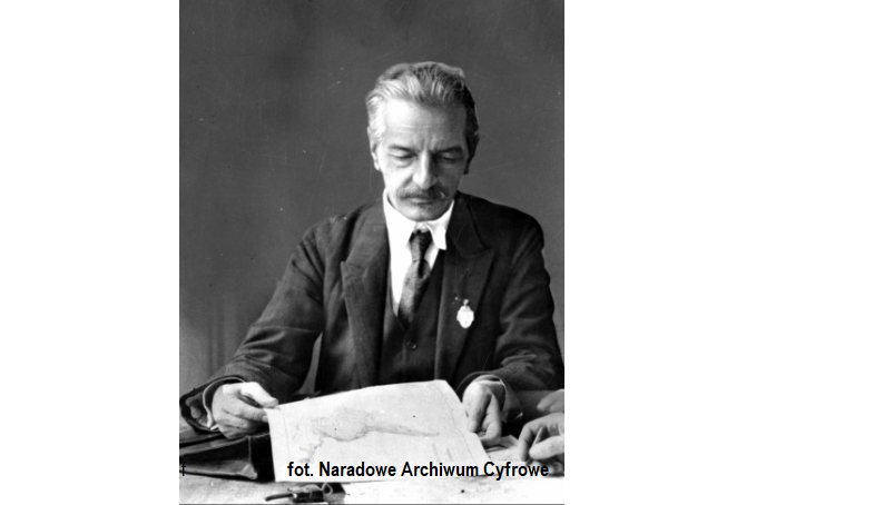 Zdjęcie przedstawia Eugeniusza Romera. Fotografia Narodowego Archiwum Cyfrowego