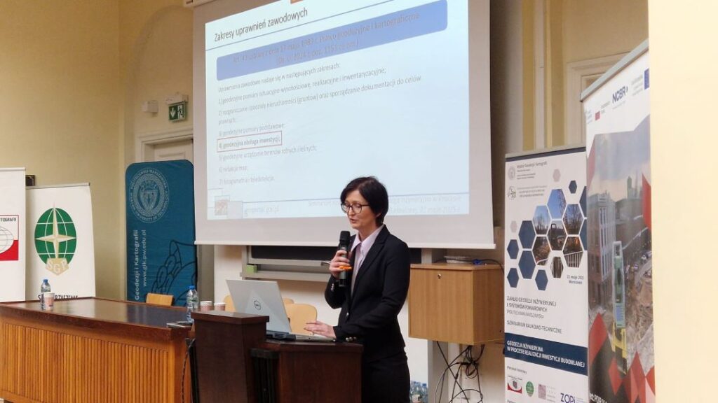 Zdjęcie z seminarium naukowo-technicznego pt. "Geodezja Inżynieryjna w Procesie Realizacji Inwestycji Budowlanej" z 21.05.2025 r.