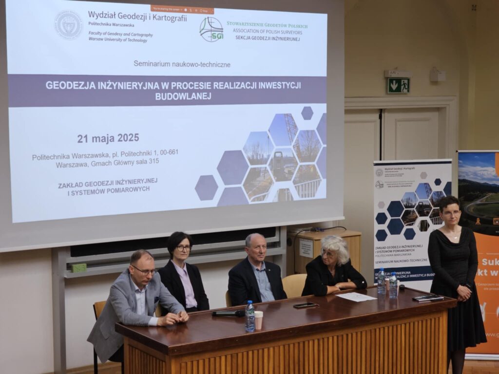 Zdjęcie z seminarium naukowo-technicznego pt. "Geodezja Inżynieryjna w Procesie Realizacji Inwestycji Budowlanej" z 21.05.2025 r.