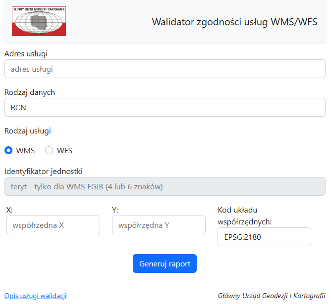 Główny Urząd Geodezji i Kartografii rozszerza walidator usług o możliwość weryfikacji zgodności usług WMS i WFS rejestru cen nieruchomości