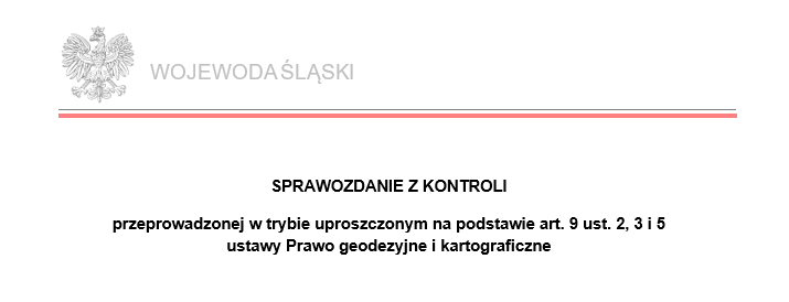 Śląski Wojewódzki Inspektor Nadzoru Geodezyjnego i Kartograficznego przeprowadził kontrolę w Starostwie Powiatowym w Mikołowie