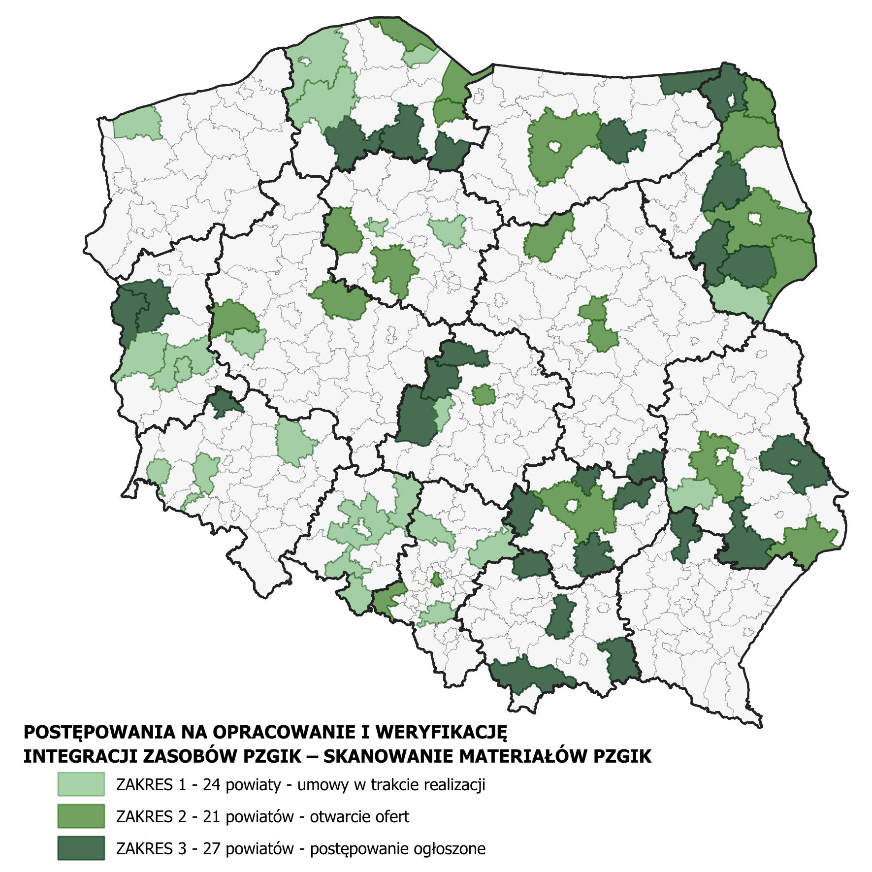 Projekt Integracja Pzgik – zawarcie 24 umów na cyfryzację analogowych materiałów