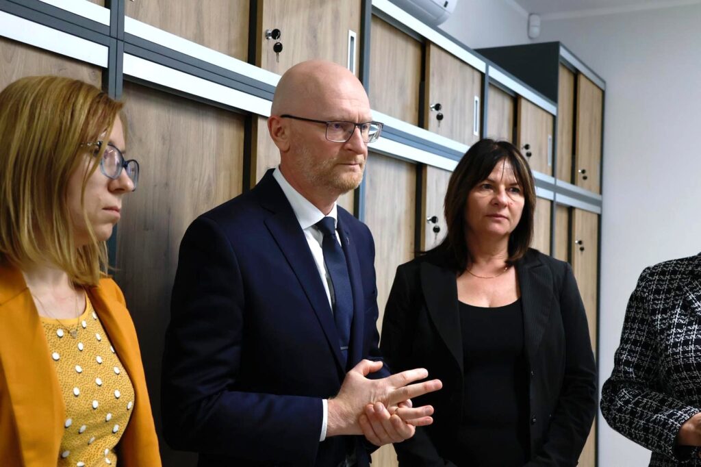 Główny Geodeta Kraju Andrzej Żylis podczas wizyty w Starostwie Powiatowym w Białymstoku