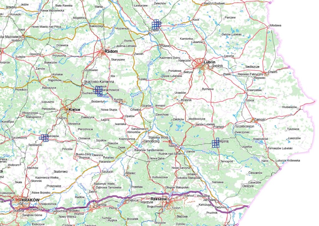 Ilustracja przedstawia zrzut ekranu z zasięgiem nowo przyjętych danych