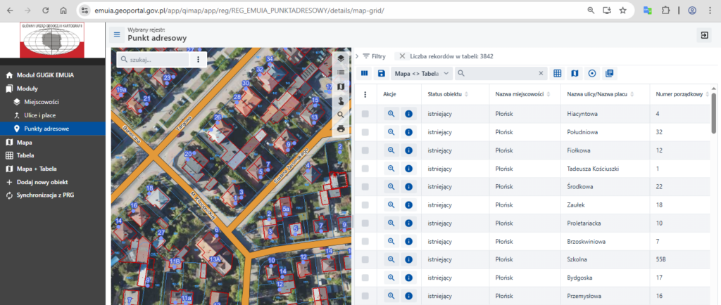 Zrzut ekranu z Aplikacji EMUiA