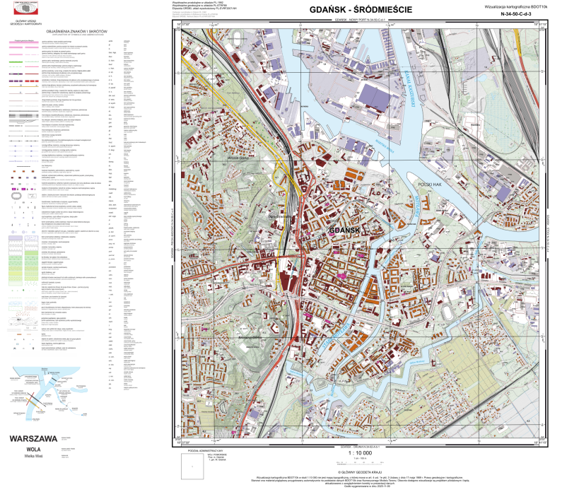 Zaktualizowane wizualizacje kartograficzne BDOT10k w skali 1:10 000 dla całego kraju