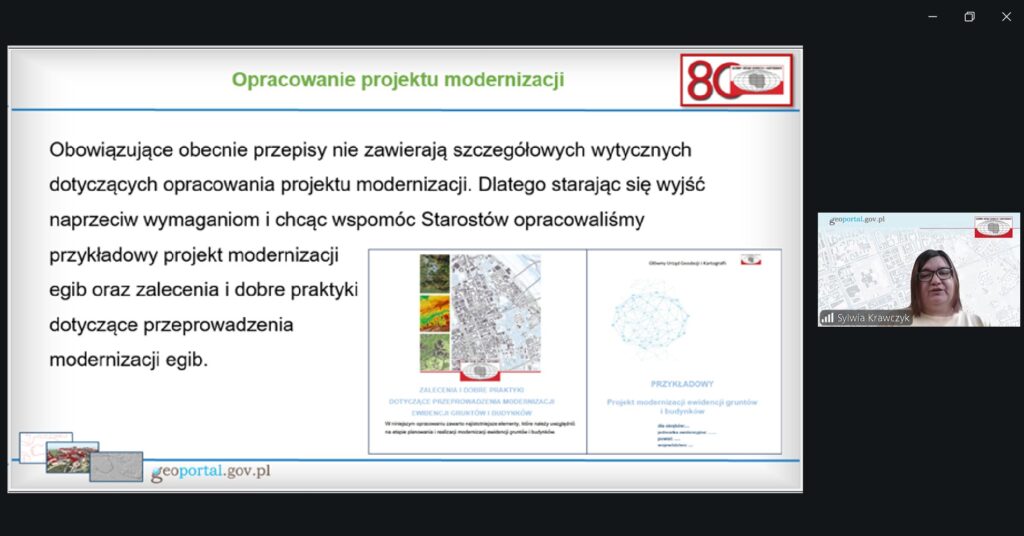 2. ilustracja przedstawia zrzut ekranu z panelem szkoleniowym dotyczącym opracowania projektów modernizacji