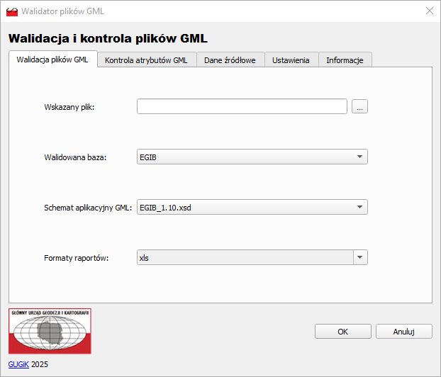Wtyczka QGIS do walidacji i kontroli danych GML