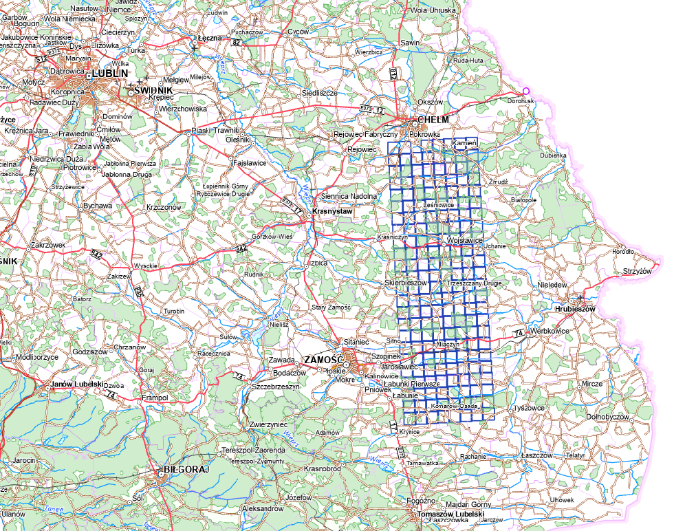 Rys.2 Ilustracja przedstawia zrzut ekranu z zasięgiem nowo przyjętych danych