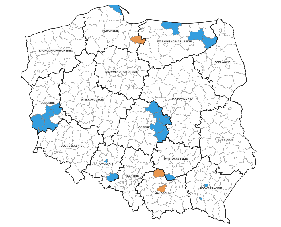 Zasilenie centralnego zasobu geodezyjnego i kartograficznego danymi BDOT10k dla 22 powiatów