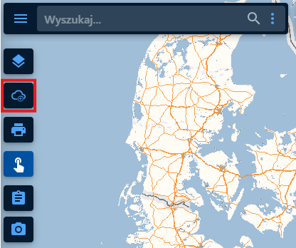 Ilustracja prezentuje listę kategorii zdefiniowanych usług WMTS w module tematycznym