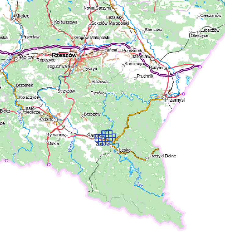 Ilustracja przedstawia zrzut ekranu z zasięgiem nowo przyjętych danych
