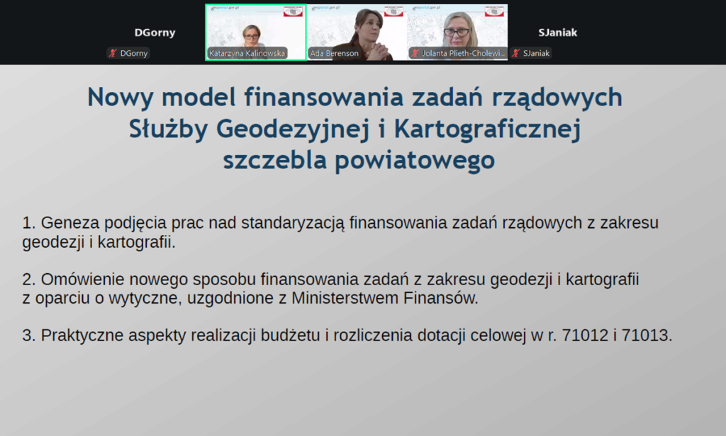 zrzut ekranu program spotkania