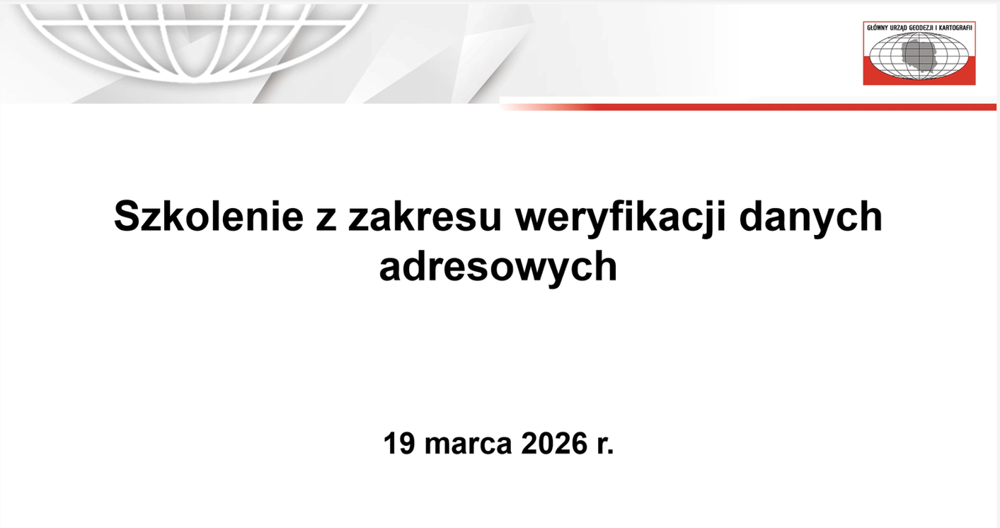 Szkolenie z zakresu weryfikacji danych adresowych