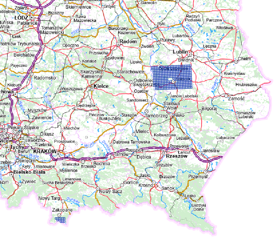 Ilustracja przedstawia zrzut ekranu z zasięgiem nowo przyjętych danych