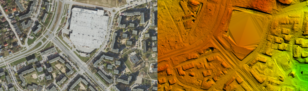 Ilustracja przedstawia dane fotogrametryczne