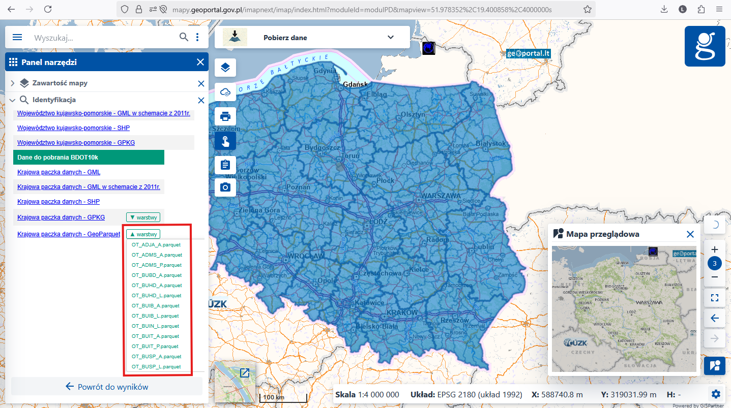 Nowy sposób udostępniania danych BDOT10k w Geoportalu