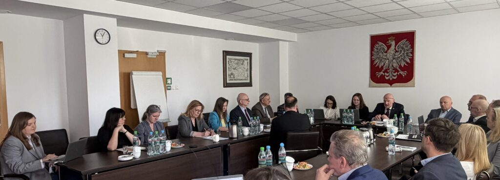 Przedstawiciele Rady Infrastruktury Informacji Przestrzennej podczas posiedzenia.