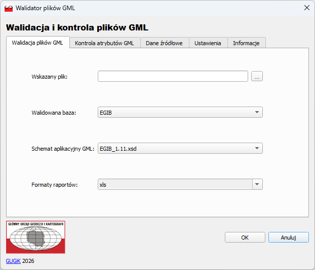 Wtyczka QGIS do walidacji i kontroli danych GML