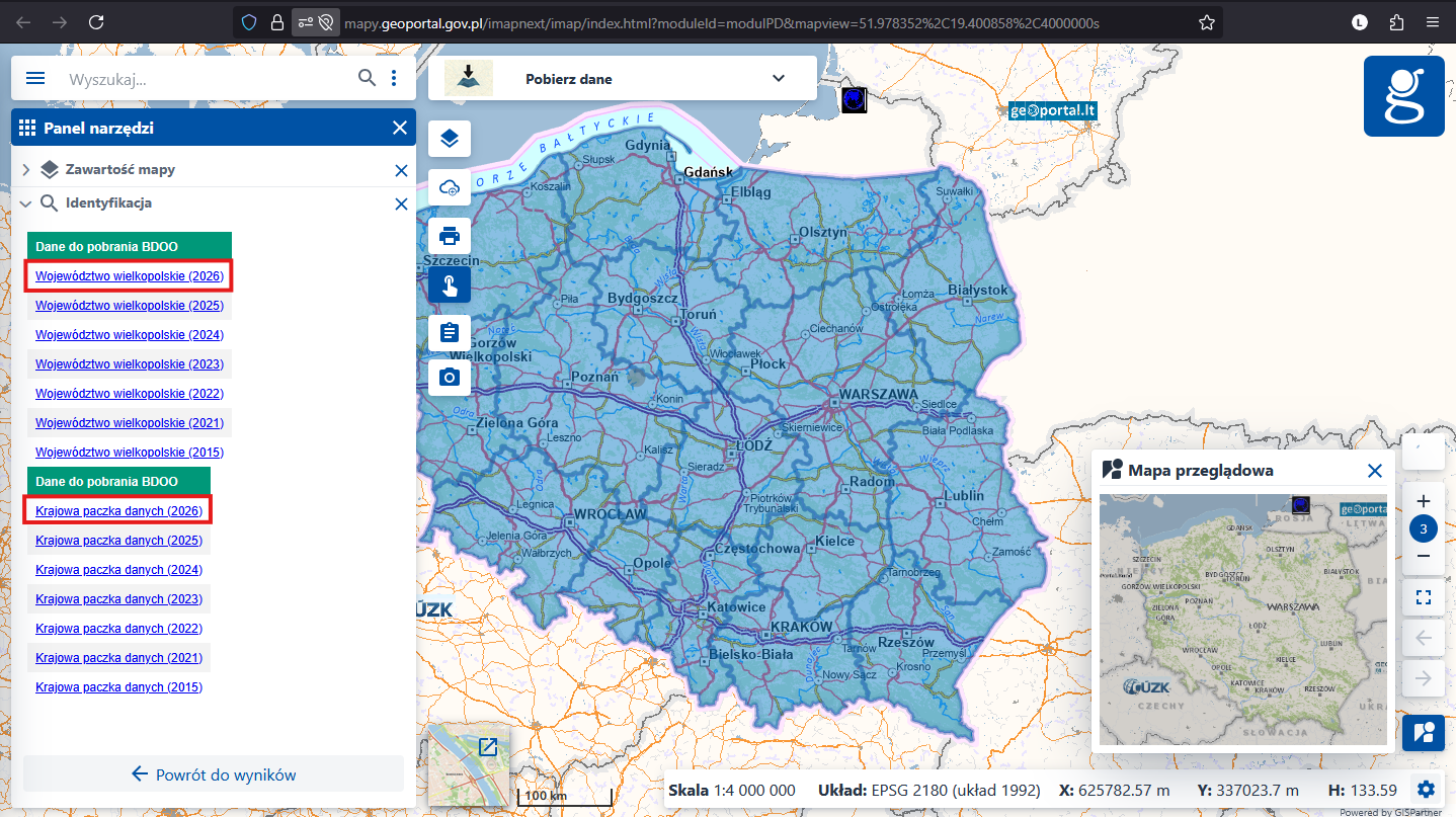 Nowa Baza Danych Obiektów Ogólnogeograficznych (BDOO)