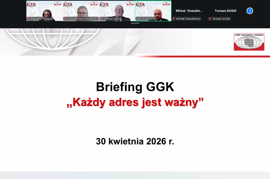 Blisko 1300 osób uczestniczyło w czwartym Briefingu Geodezyjnym Głównego Geodety Kraju