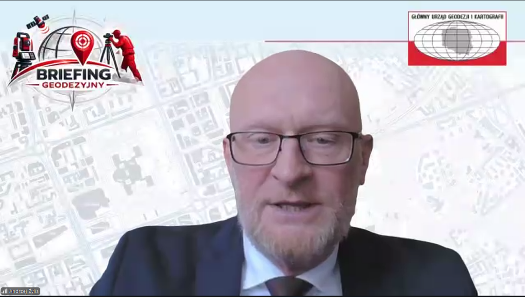 Główny Geodeta Kraju Andrzej Żylis otwiera briefing
