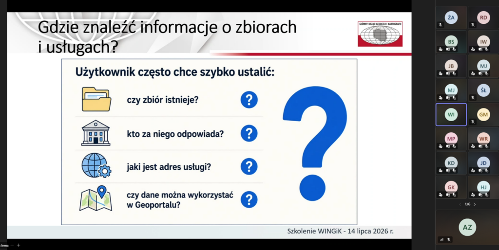 Zrzut ekranu z prezentacji podczas szkolenia