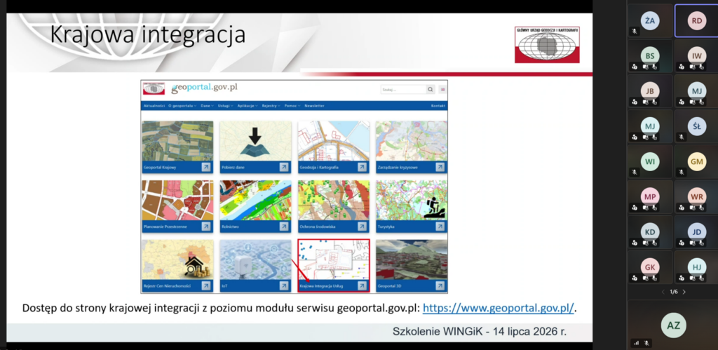 Zrzut ekranu z prezentacji podczas szkolenia