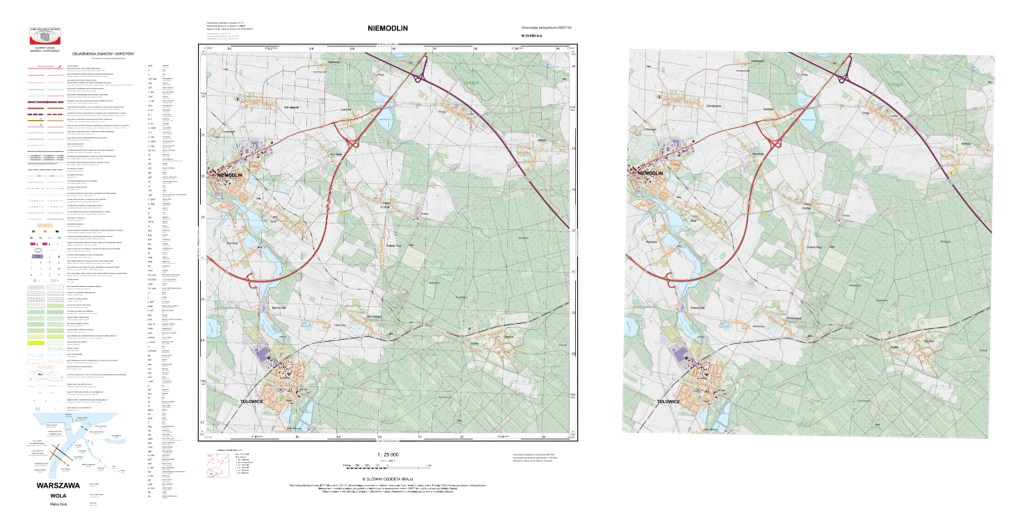 Wizualizacje kartograficzne BDOT10k w skali 1:25 000 w formacie GeoTIFF
