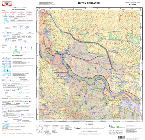 Rysunek 21. Mapa hydrograficzna EnviDMS Polski w skali 1:50 000 - tiff