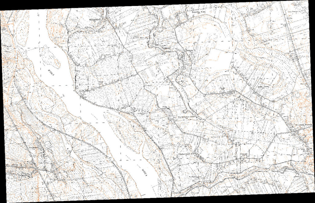 Rysunek 7. Mapa topograficzna w skali 1:10 000 w układzie „1965” - geotiff