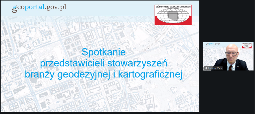 Główny Geodeta Kraju Andrzej Żylis otwiera spotkanie