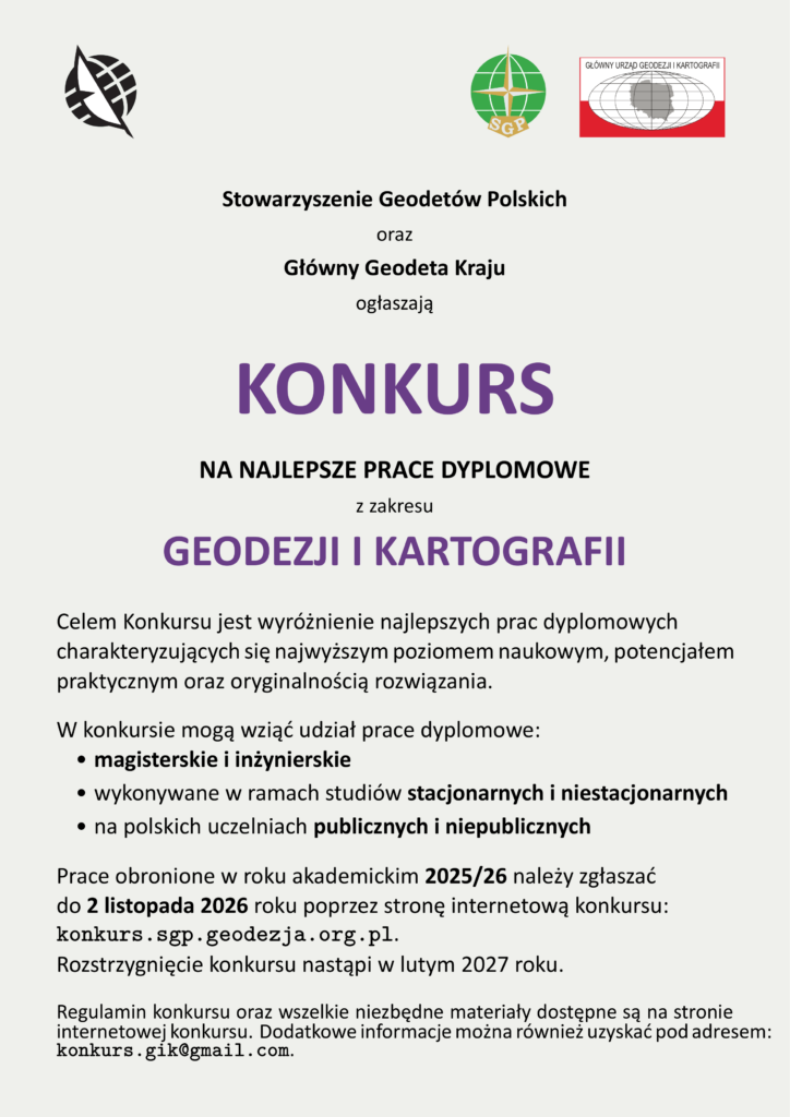 Plakat z ogłoszeniem konkursu