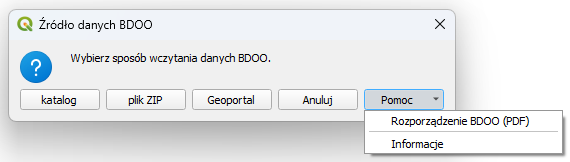 Wtyczka QGIS do wizualizacji kartograficznej danych BDOO